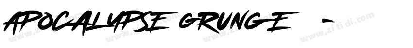 Apocalypse Grunge字体字体转换